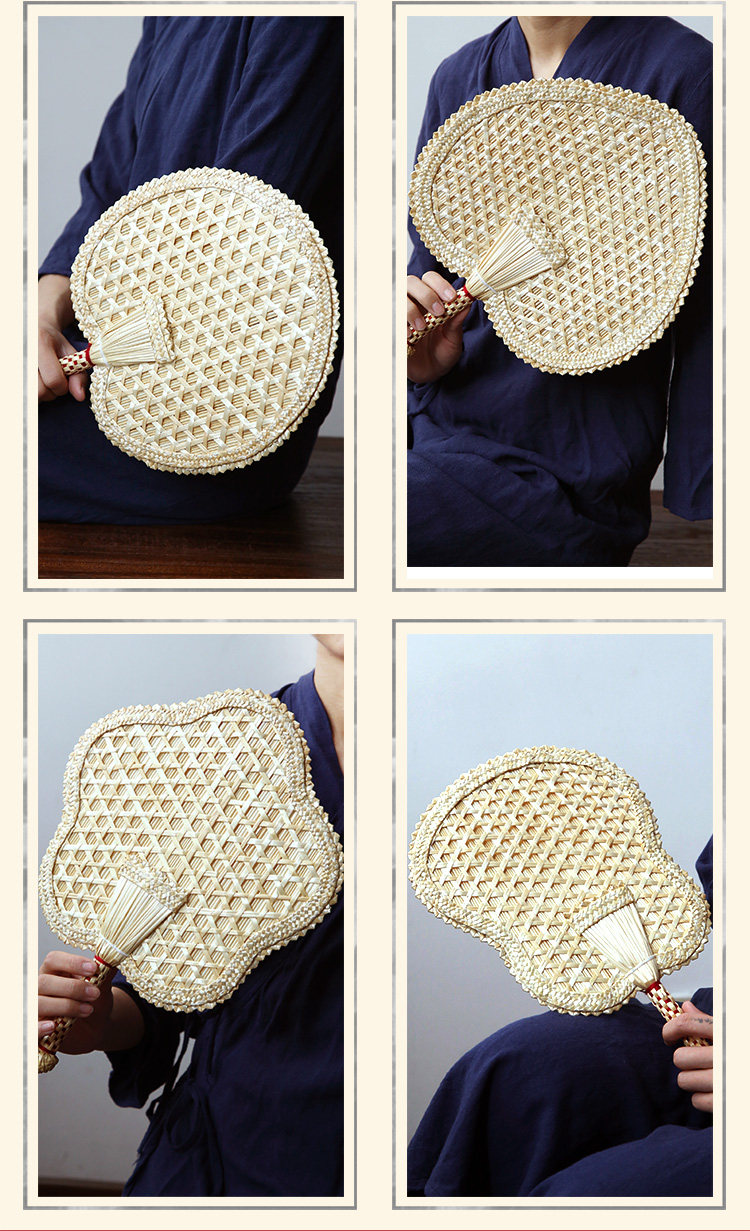 麦秸扇子家用编织老式蒲扇芭蕉团扇草编夏季儿童古典中国风