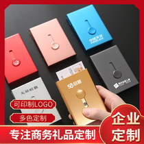 Push business card holder business creative simple metal hand push type large capacity personalized automatic business card box can be customized