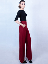 High waist fashion broad leg trousers with lean pants Latin dance pants Modernity Dance Bag and Dance Bag
