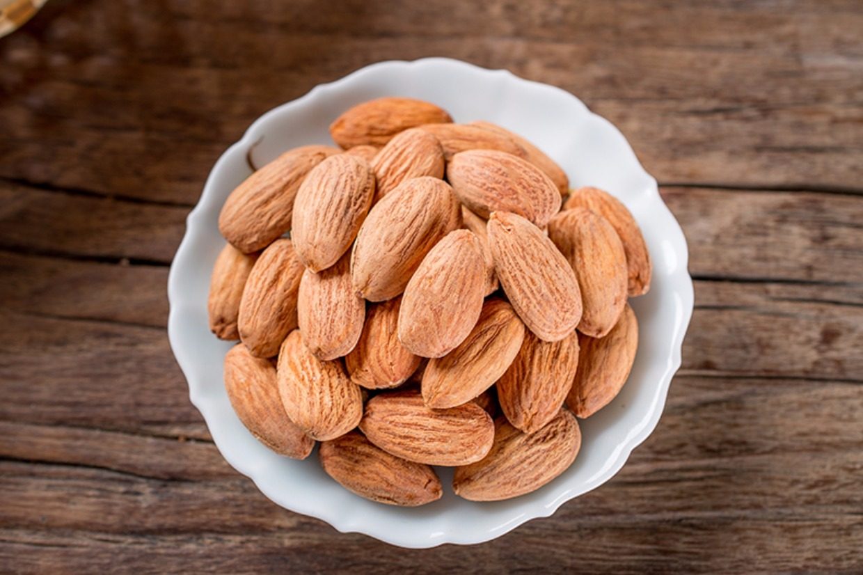 18年杏仁肉无壳巴旦木仁连罐总重500g扁桃仁干果坚果零食包邮盐焗_7折