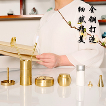 Pure bronze fragrant seal suit slapped with tutor Incense Burner sandalwood Incense Domestic Incense Powder tool Chantal Tea Indoor creative incense Incense Gift