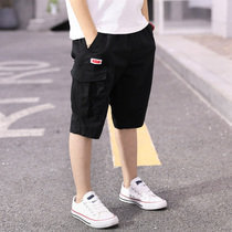  Boys  summer five-point shorts worn outside 2021 new middle and large childrens seven-point pants childrens summer thin middle pants tide