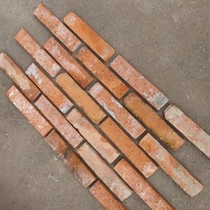 Old red brick slice skin Retro small red brick piece Antique exterior wall brick Retro brick exterior wall tile ancient green brick