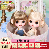 DBS Blythe small cloth doll change makeup changing finished hand painted makeup frosted face smiling face short haircut open mouth with teeth