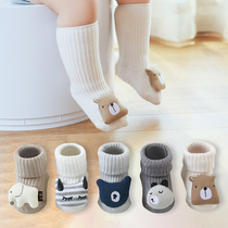 Baby cotton socks spring and autumn infant doll socks childrens non-slip floor socks newborn toddler socks autumn and winter