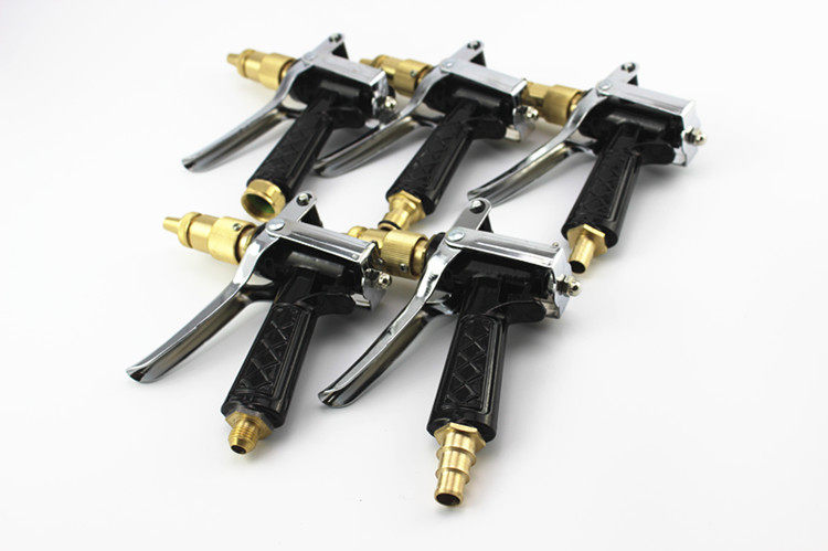 高压清洗机喷枪洗车水枪头纯铜枪头家用洗车水枪调节花洒高压水枪