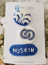 Nuskin like new handmade knitted wool thread crochet hook needle DIY hair band hair rope material bag hair dressing hairpin