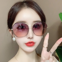 Hong Kongs new sunglasses anti-UV polarization sunglasses driving network red round face face and skinny glasses