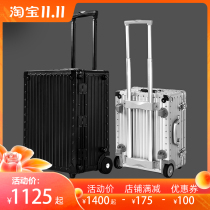 Metal aluminum-magnesium alloy trolley case professional photo box camera box suitcase shockproof equipment case Tool Box