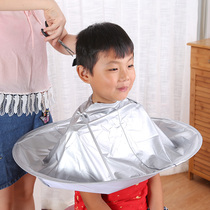 Barbershop special waterproof cloak foldable storage household hair cape Hair cut hair dye head clothes for children