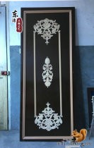 East Yangmu Wood Carving Solid Wooden Door Flower O-style protective wall panel wood flower background wall decoration solid wood flower sheet door Heart flower