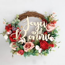 Xiju simulation flower fake flower vine flower ring door hanging decoration lintel decoration pendant wedding supplies can be customized