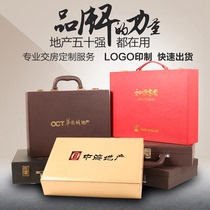 Delivery Room Customized LOGO Inprint Real Estate Delivery Gift Box PU Hand Contract Key Box Spot Traffic Room Box