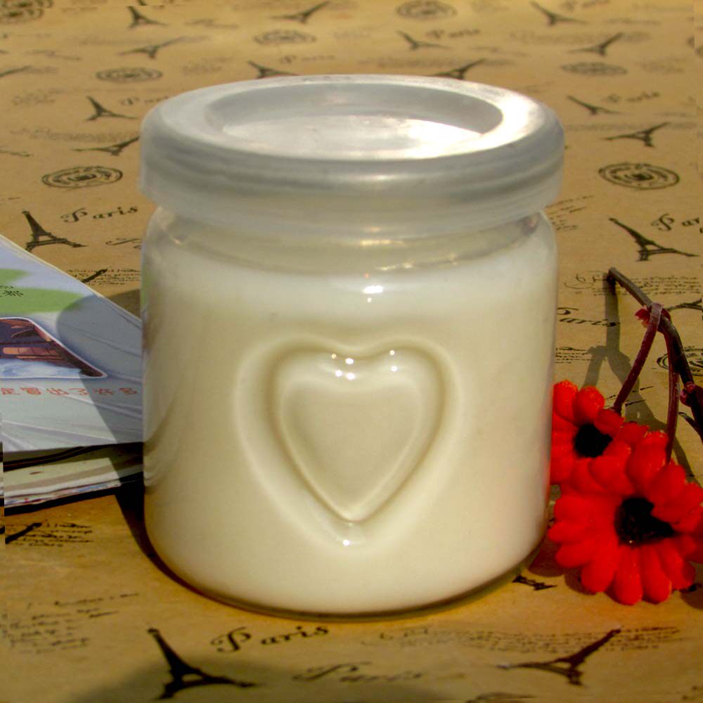 双心桃心布丁瓶带盖烘培玻璃瓶带盖酸奶瓶 耐高温果冻杯许愿瓶