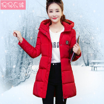 2022 new winter thick cotton coat down cotton coat women's mid-length Korean style loose hooded vanity coat cotton padded