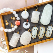 Yichen jewelry live and Tian jade pendant raw ore jade carved jade pendant diy with accessories