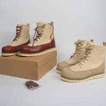 Guochao cattle goods shake off burden anti-collision export cut label factory frosted real leather light thick tooling casual shoes