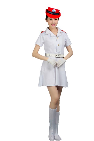 军装舞蹈服女兵裙制服迷彩服海军舞台服装表演服现代舞演出服新款_双