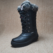 Outdoor waterproof lady high - gang minus 30 degrees warm snow boots with thick fur foreign trade New Shelli cold resistant boots