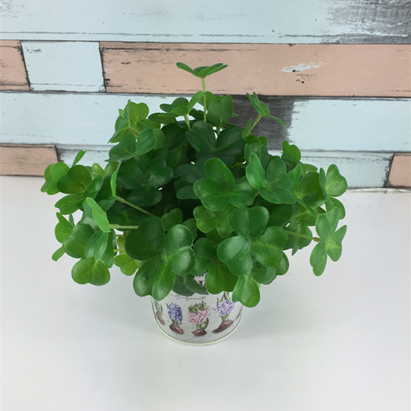 高仿真手感叶 幸运草 四叶草 仿真花 假草插花配饰小盆栽diy设计图片