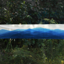 Shuijiafang vegetation dyeing Yuanshan handmade plant dyeing blue dyeing door curtain curtain tea mat decorative painting custom