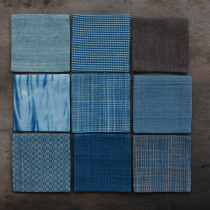 Shuijiafang vegetation dyeing handmade teacup mat Guizhou hand-woven blue dyeing plant dyeing tea mat fabric random delivery