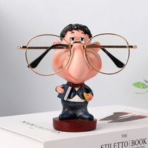 Creative character glasses stand ornaments Glasses shop props display decoration display shelf Desktop glasses display rack