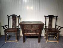 Old furniture Old folk custom old objects rural old table old furniture second-hand solid wood old table and chair three sets