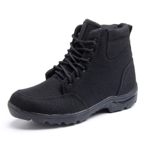 Labor insurance shoes new black high-top security shoes lightweight cold-proof military training boots mens winter two cotton shoes with velvet thickened