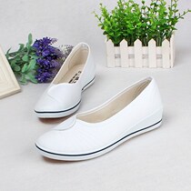 Brand nurse shoes white slope heel canvas shoes womens single shoes small white shoes womens shoes beauty shoes work shoes women