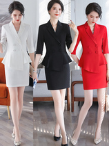 Fashion suit female spring and summer new seven-sleeved suit masculine formal dress female work suit