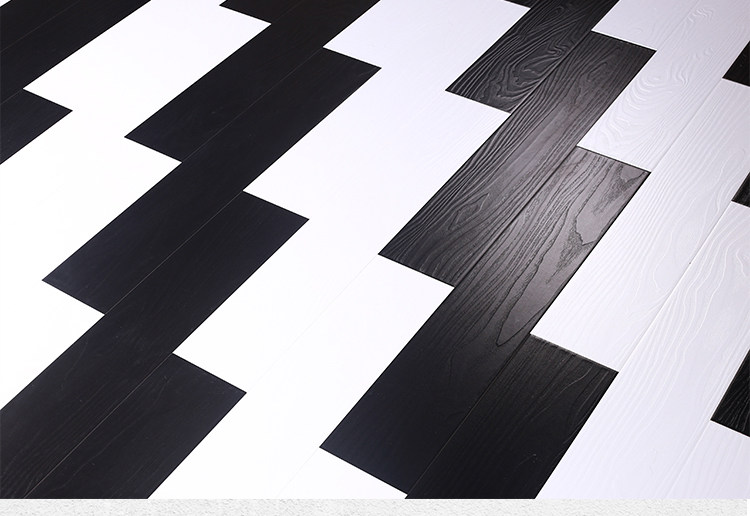 黑白色木地板 强化复合家用复古个性环保耐磨防水厂家直销12mm_7折