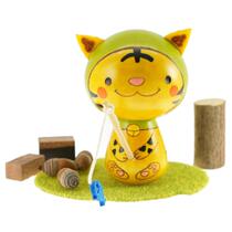 Japanese-made Mao Saburo-Sun created a fishing cat Handmade Puppet decoration gift