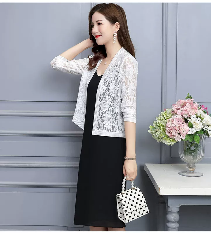 2020 mùa xuân và mùa hè mới áo khoác ren khăn choàng chống nắng quần áo mỏng cardigan của phụ nữ kích thước lớn quần áo phụ nữ nhỏ bên ngoài của phụ nữ đoạn ngắn - Áo khoác ngắn