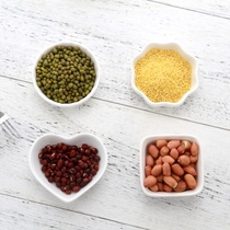 Tea shooting props Heart-shaped ceramic dishes bowls and plates Taobao dry food photography props food photo props