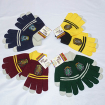 Harry Potter Hogwarts cos Academy Gloves Gryffindor Slytherin Touch Screen Animation Around