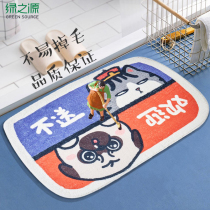 Green Source My Real ten thousand sleeping imitation lamb suede cushion Absorbent Anti-Slip Foot mat Home Bathroom Entrance Mat Bedroom