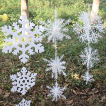 Christmas Decorations Snowflake Strings Christmas Tree Decorations Pendant Storefront Shop Snowscape Arrangement Christmas Small Snowflakes
