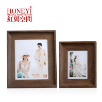 Printing photo customized table table 7-10 inch photo development wedding photo enlarged photo frame bedside TV cabinet solid wood pattern