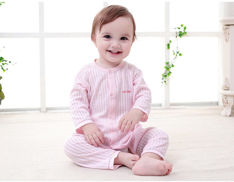 婴儿连体衣短袖纯棉哈衣夏装薄款女睡衣新生儿