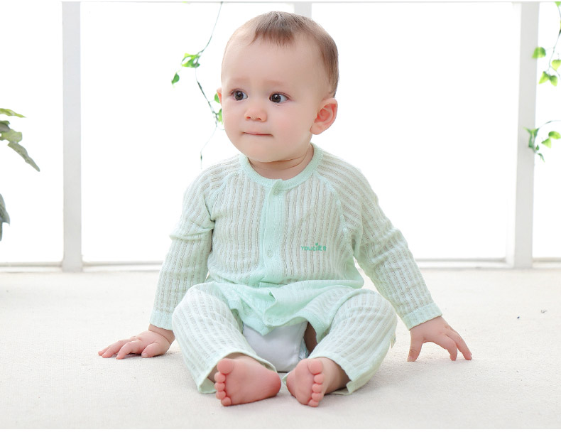 婴儿连体衣短袖纯棉哈衣夏装薄款女睡衣新生儿