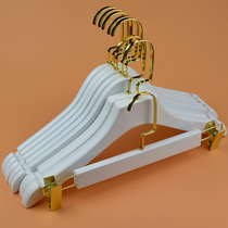Solid Wood clothes rack clothing store white wooden clothes rack household wood clothing stand no trace hotel drying rack pants clip