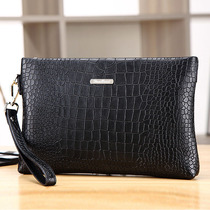 Clutch bag mens leather soft leather high-end crocodile pattern handbag 2021 new fashion clip bag business casual envelope bag