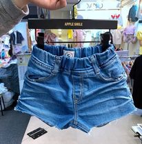 50% Discount Kids Korean South Daemon Children's Clothing Summer Apple Unisex Jeans Shorts Trend 410a