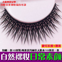 Japanese hehe 065 false eyelashes natural slender cross dense simulation daily naked cotton stalk