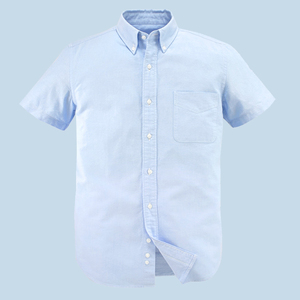 Vancl/凡客诚品全棉水洗短袖衬衫纯棉休闲男上衣牛津纺夏季衬衫