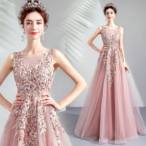 Wedding Dress Soft Flowers Bride Dress Evening Party Dress 