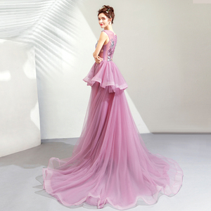 wedding dress elegant noble Bride Wedding Toast party dress  