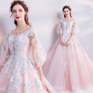 Fairy Flowers Cherry Blossoms Brides Wedding Evening Dresses 