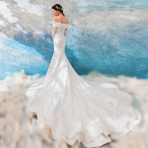 Wedding Dress Fashionable Lace Fishtail Tail Wedding Dress  